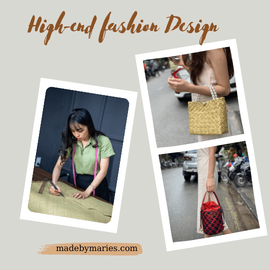 Túi xách thời trang cao cấp được thiết kế từ Cỏ Bàng truyền thống
