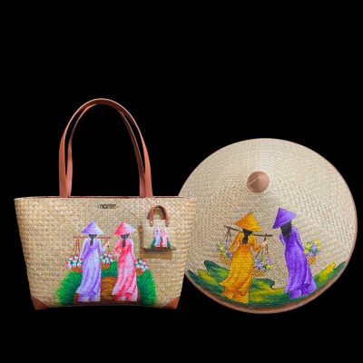 Lepironia Bag and Conical Hat