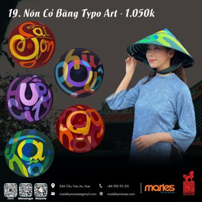 12. TYPO ART CONICAL HAT