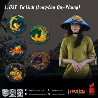 2. Four Mythical Beasts Conical Hat